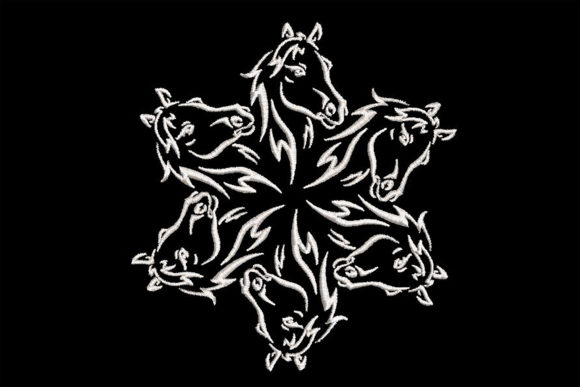 A Professional Appraisal of the Six Horses Mandala Embroidery Design