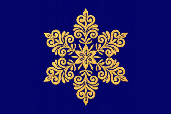 A Professional's Look at the Gold Snowflake Embroidery Design