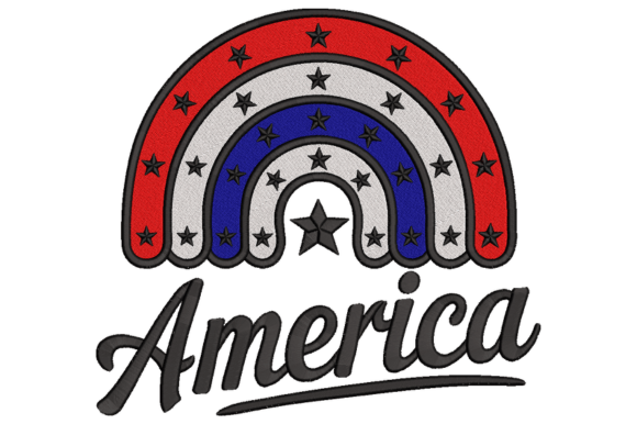 America Patriotic Rainbow: A Bold and Elegant Design