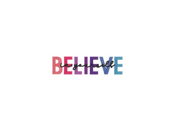 Believe in Yourself Gradient Effect Embroidery Review