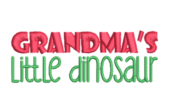 Grandma’s Little Dinosaur: A Charming Embroidery Design