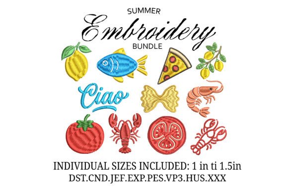 Mini Summer Embroidery Bundle: A Splash of Sunshine