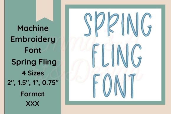 Spring Fling Font for Charming Embroidery